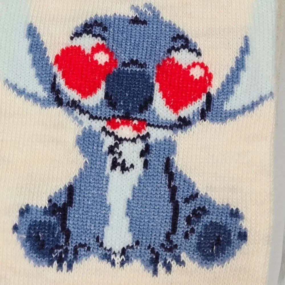 Lilo & Stitch Heart Eyes Socks – Disney Valentine Crew Blue Koala Fans Love Gift